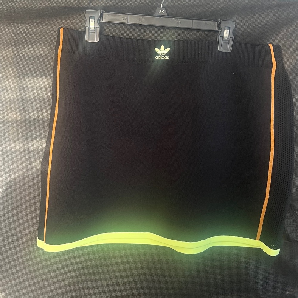 Adidas Black Skirt with Neon Highlights